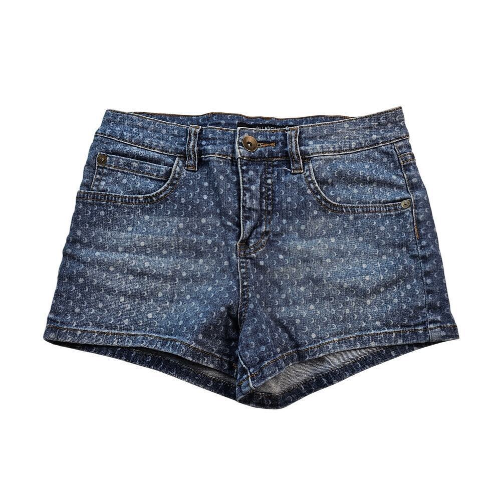 Billabong cheeky half moon denim chambray shorts size 25 beach juniors EUC